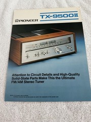 Pioneer TX 9500 II FM/AM Stereo Tuner Sales Brochure Original