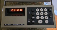 Rare Vintage Sanyo Mini Electronic Desktop Calculator Model ICC-811 Tested Works