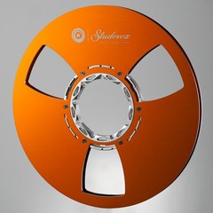 Studevox 10.5&Prime; Edge Polished Orange Aluminium Tape Reel For Reel Tape Recorders