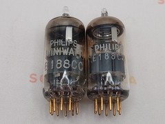 Philips Miniwatt E188CC 7308 O-getter Matched Pair – Heerlen 1961/1962 – NOS