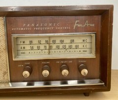 Vintage Mid Century Tube FM AM Radio Panasonic 782B Tweed *Video In Description*