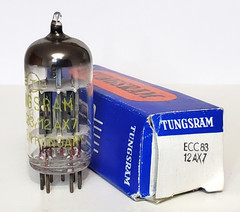 1 x NOS Open Box Tungsram ECC83 12AX7 Tube Hungary TV-7 @ 45/50 #2182