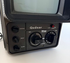 Vintage Quasar Portable Television XP1777PE 7&Prime; – Works Black And White