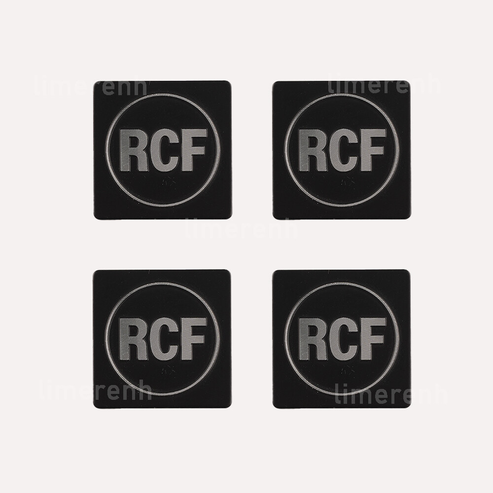 4PCS DIY RCF Aluminum Logo Badge Replacement Piece 40mm(1.57")