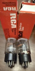NOS PAIR RCA 6Y6GA/6Y6G Audio Power Vacuum Tubes Black Plates
