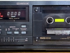 JVC TD-V66 3 Head Stereo Cassette Deck Dolby 18W Black Vintage 1985 Japan