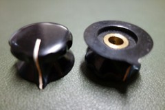 1 Pc RCA / BIC 1&Prime; Bakelite 1/4&Prime; Shaft – Brass Insert « copy » Audio Knob