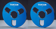 One Pair 10.5 » Gold TASCAM Tape reel High Quality Aluminum Take Up Reel