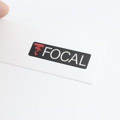 Focal Sound waterproof logo badge Sticker Decal 43mm(1.7&Prime;)X11mm(0.43&Prime;)
