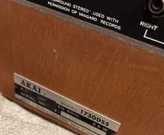 Akai 1730D-SS Quad Reel to Reel w/ Wood Case – Powers On – Spins Needs Service