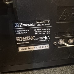 Vintage Emerson AS2609 Black AM/FM Cassette Player & Recorder With Speakers