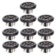 10Pcs 8Pin Octal Bakelite Tube Base Socket Saver Adapter for EL34 EL34 6N8P USA