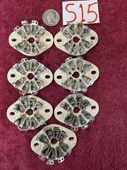 7 vintage 8 pin super quality 5AR4 274B 6L6 EL84 KT88 amplifier tube sockets