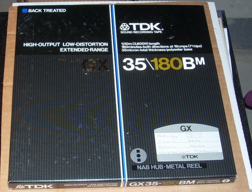 TDK GX 35-180BM BACK TREATED reel to reel tape 10.5&Prime; metal – UNTESTED –