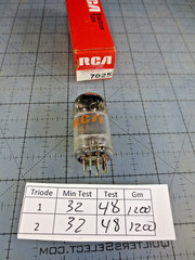 RCA 7025 12AX7 ECC83 Tube in box NOS (TESTED W/ TV-7D/U)