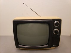Vintage Sanyo 21T68A 1979 Retro 13&Prime; B&W Television TV Tested & Working