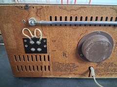 Vintage Sears Model 8021 AM/FM clock Radio w/ 8&Prime; Black White Television