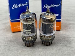 (2) GE 12AX7 ECC83 Tubes Gray Plates Horseshoe Getters Tests Strong Amplitrex
