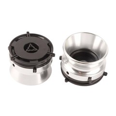 2pc Professional Polished Aluminum Reel To Reel Tape Ope NAB Hub Adapters Silver