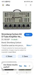 Stromberg Carlson AU 57 Tube Amplifier Head Mic Preamp Vintage Rare Analog AU57
