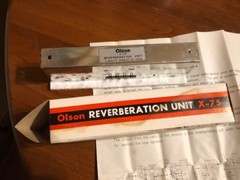 OLSON REVERBERATION UNIT X-75 NEW Radio Organ Guitar Amplifier Amp Reverb Device