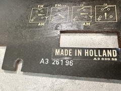 Norelco (Philips) B5X43A/54 Bi-Ampli tube radio, manufactured in Holland