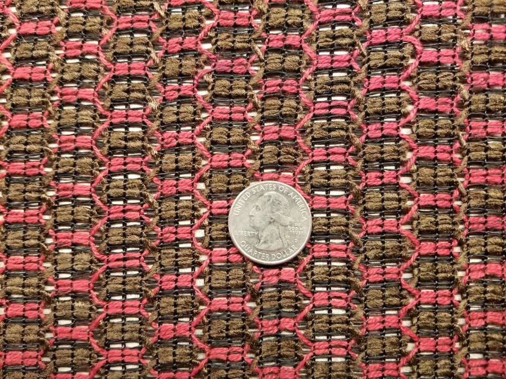 NOS 20 x 17&Prime; Antique Radio Victrola SPEAKER Grille Cloth Fabric Vintage Red – C