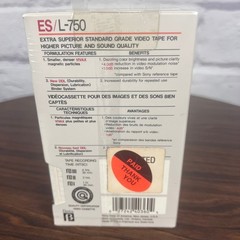 Sony ES L-750 Blank Beta Video Tapes Lot of 2 Sealed Y2K Retro Vintage Artsy