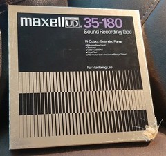 Vintage Maxell Ultra-Dynamic 35-180 10.5&Prime; Reel Metal NAB 1/4 » 192min 3600 Tape