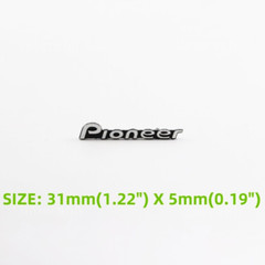 2pcs New PIONEER Aluminum Logo Badge Replacement Piece 31mm x 5mm