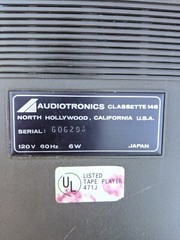 Audiotronics Cassette Recorder 146 Portable Vintage Electronics Retro