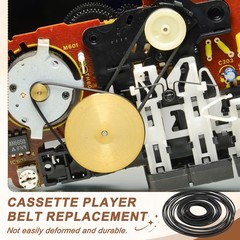 20Pcs Recorder Rubber Belts 110-145mm Mix Square Cassette Recorder(2mm Width)