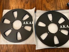 One Pair 10.5 » Black AKAI Tape reel High Quality Aluminum Take Up Reel