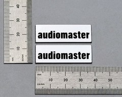 Audiomaster Speaker Badge Logo Emblem Premium Silver Pair With Adhesive