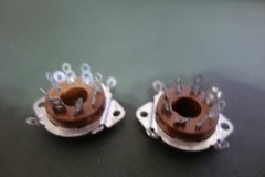 2 Ea Cinch USA 1 1/4&Prime; 8 Pin Octal Sockets Brown