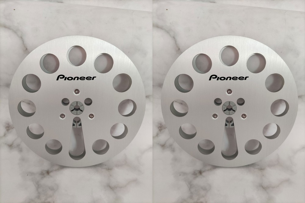One Pair Pioneer silvery 7 » Tape Reel Light Metal Aluminum Take Up Reel