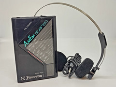 Emerson PS12 AM/FM Pocket Stereo Radio/Jasco 463 Headphone Bundle *See Details*