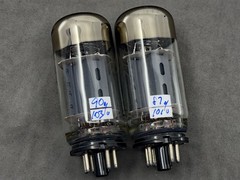 Matched Pair Sovtek 5881 6L6WGC Power Tubes Dual Cup Getters Tests Strong