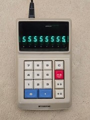 Vintage Sharp EL-8A Calculator, Itron tubes, EA-20 Power Supply, works perfect