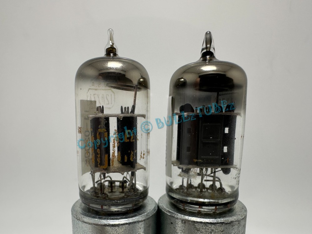 RCA 12AX7A 1960&rsquo;s 14mm Gray Plate Tubes PLATINUM MATCHED on AT1000 ECC83 7025
