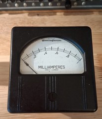 3&Prime; Westinghouse D C Milliamperes Analog panel meter (0–1.0 mA range)(Tested)