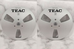 One Pair Silvery TAPE REEL TEAC 7 » inch Light Metal Aluminum Take Up Reel