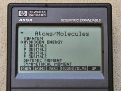 Sparcom General Chemistry Application Pac for the HP 48SX, 48GX, works great