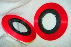 1/4&Prime; x 1,000&prime; RED leader tape on hub, RTM RMGI