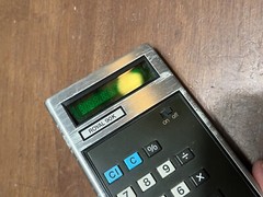 Vintage Royal 90K UA120 Calculator Green LCD, power cord, manual, case Tested