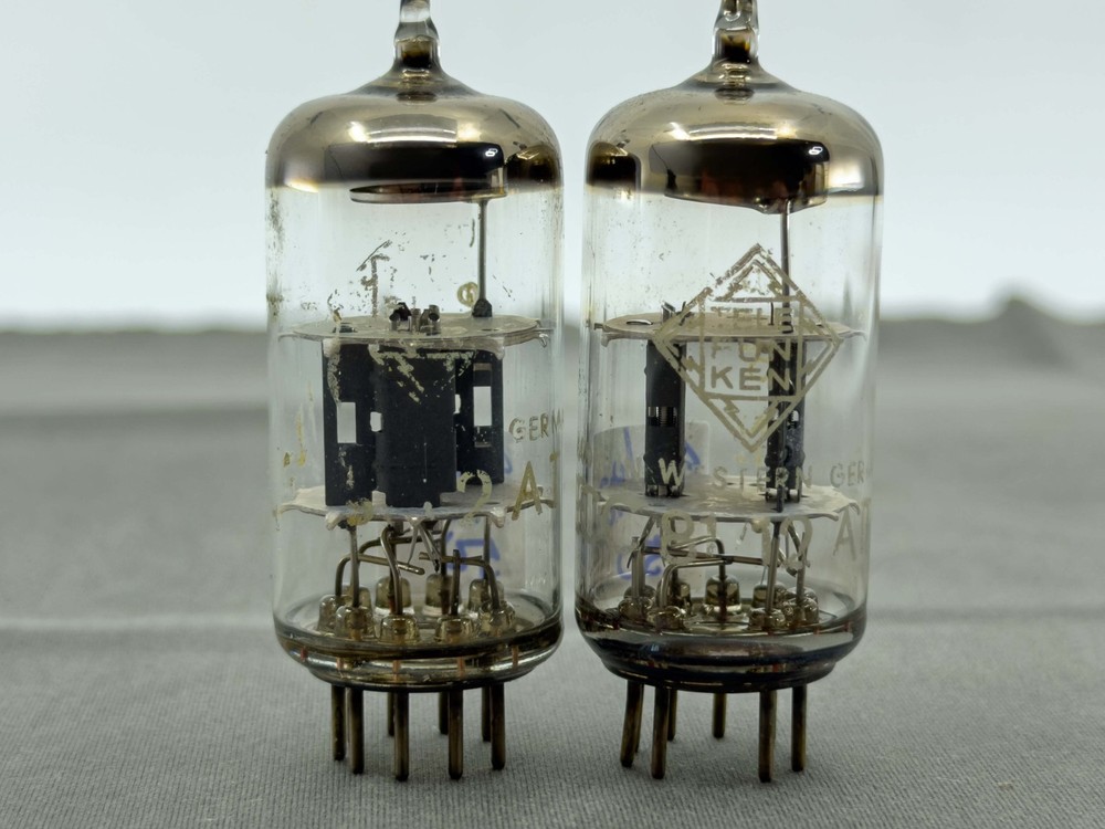 Matched Pair Telefunken ECC81 Tubes Germany Diamond Emblem Test NOS on TV-7B/U