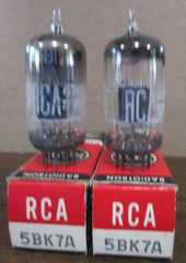 TWO NEW RCA 5BK7A Radio Amp Vacuum Tubes IOB Matching Codes