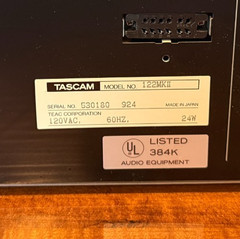Tascam 122 MKIII 3 Head Professional 90&rsquo;s Cassette Deck – Excellent 122MKIII