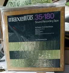 (3) NOS ! Maxell UD 35-180 10&Prime; Reel to Reel Recording Tape 3600 ft w/ STICKER