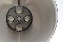 MAXELL FOGGY GRAY PLASTIC 7&Prime; inch TAKE-UP REEL for 4-track 3.75 ips 7.5 ips